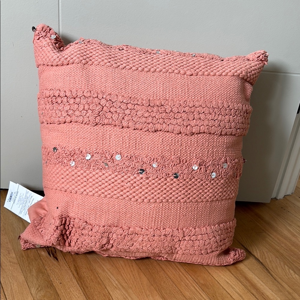 Pier I Imports Textured Coral Throw Pillow